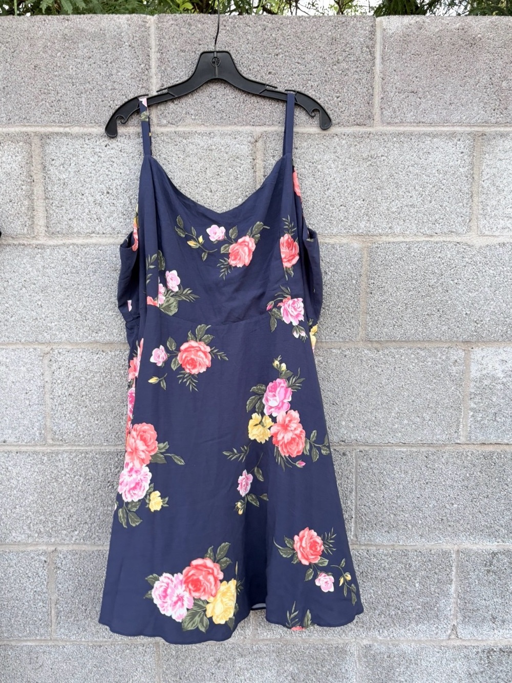 NWT Old Navy Cami Women’s Size XXL Short Dress* Blue Floral Adjustable Strap